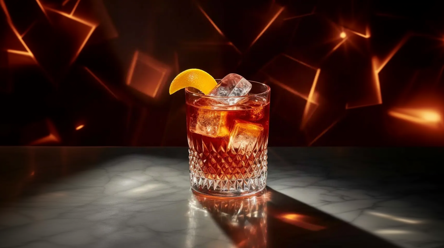 Ein Negroni Sbagliato mit Campari, Wermut und Prosecco.