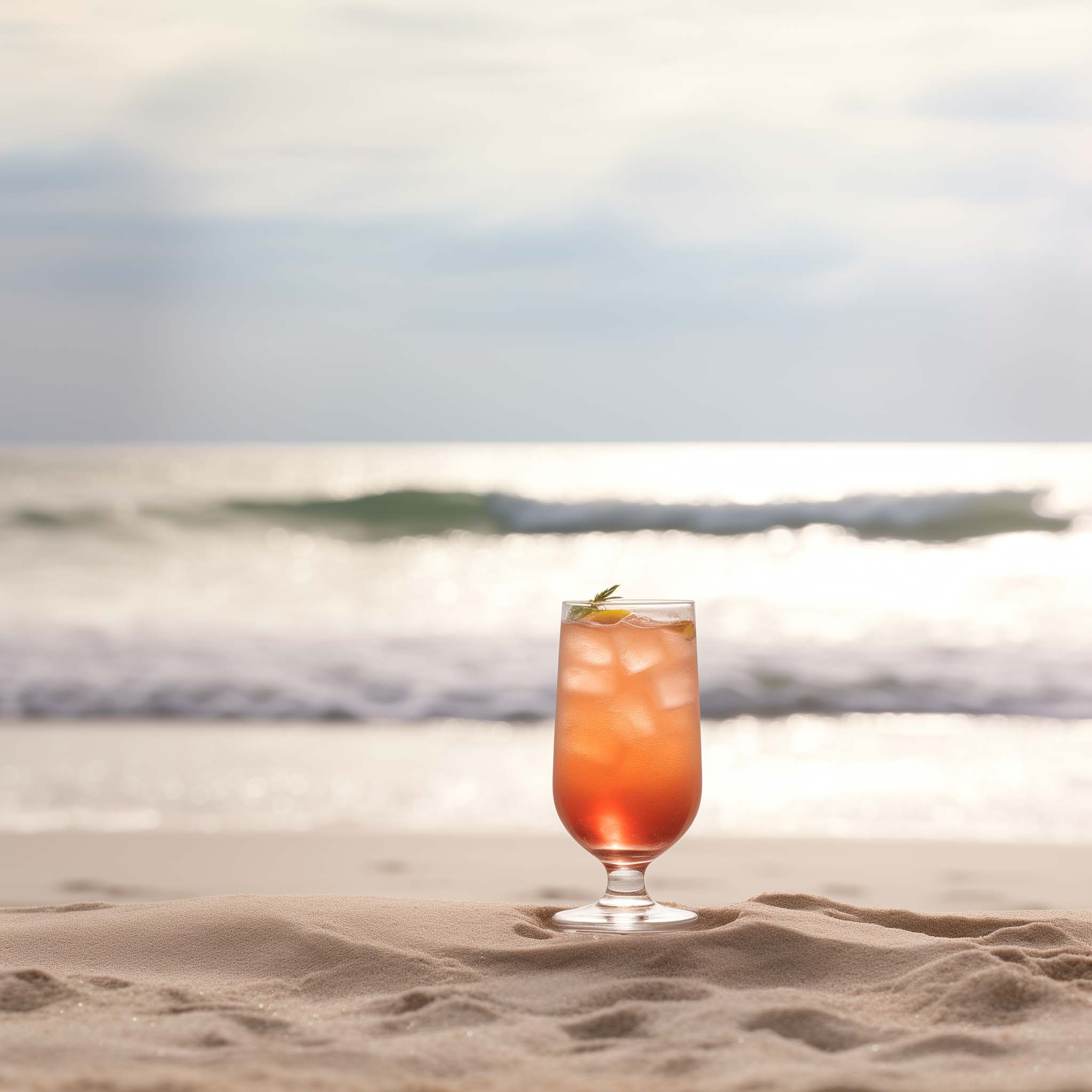 Ein Sex on the Beach in der TGI Fridays-Variante am Strand.