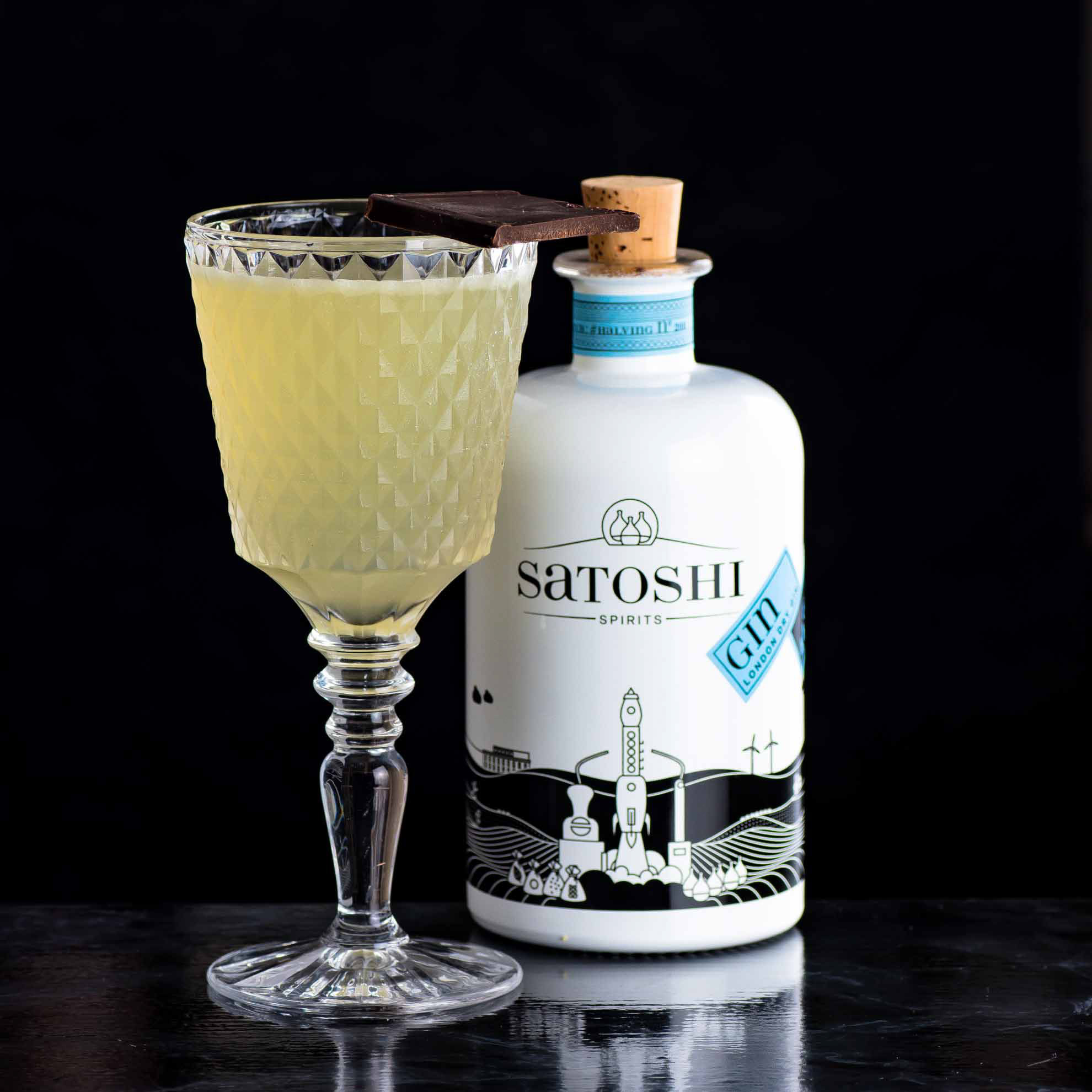Der Loveletter to Nakamoto mit Satoshi Gin.