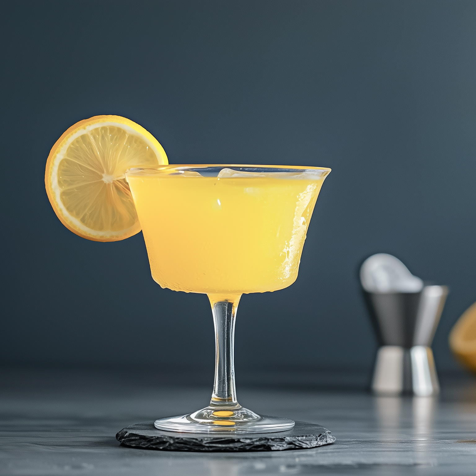 Ein Cameron's Kick Cocktail mit zwei Sorten Whisk(e)y, Zitronensaft und Orgeat.