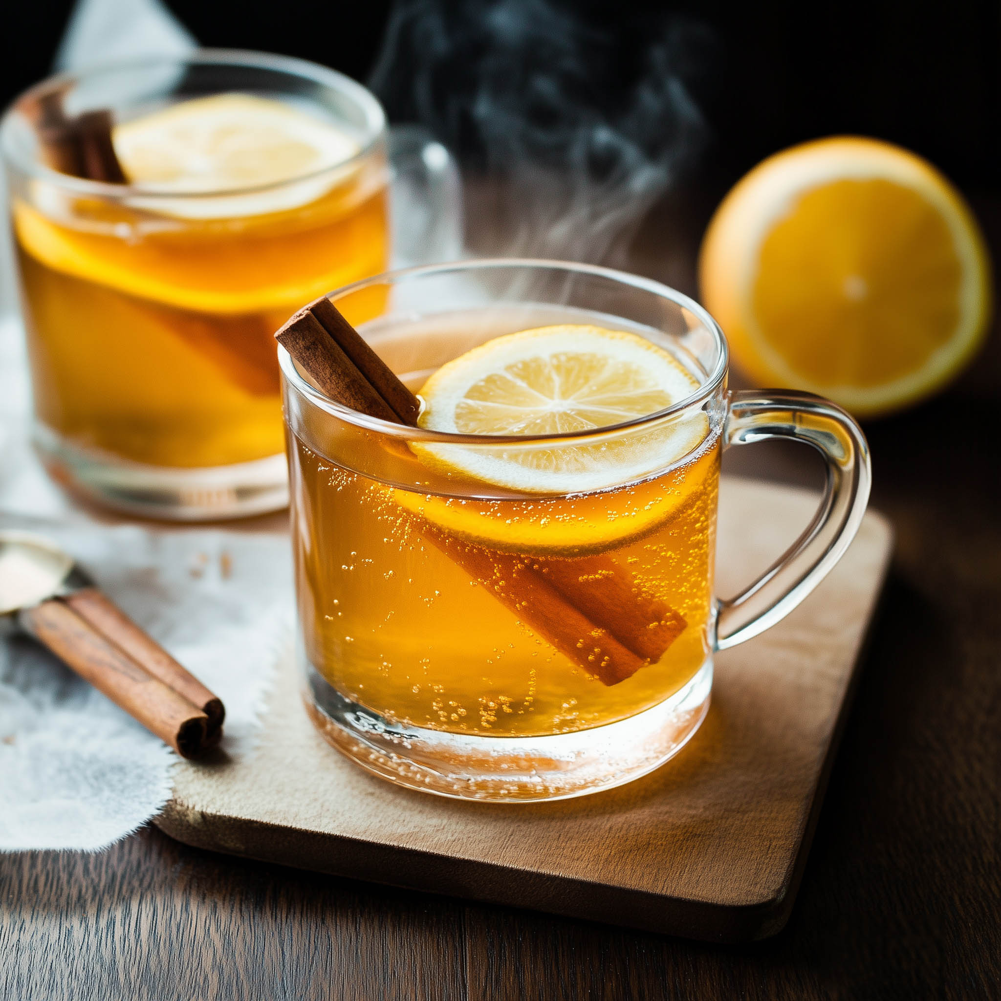 Ein klassischer Hot Toddy Cocktail.