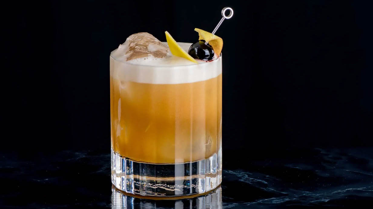 Ein Amaretto Sour nach Jeffrey Morgenthaler.