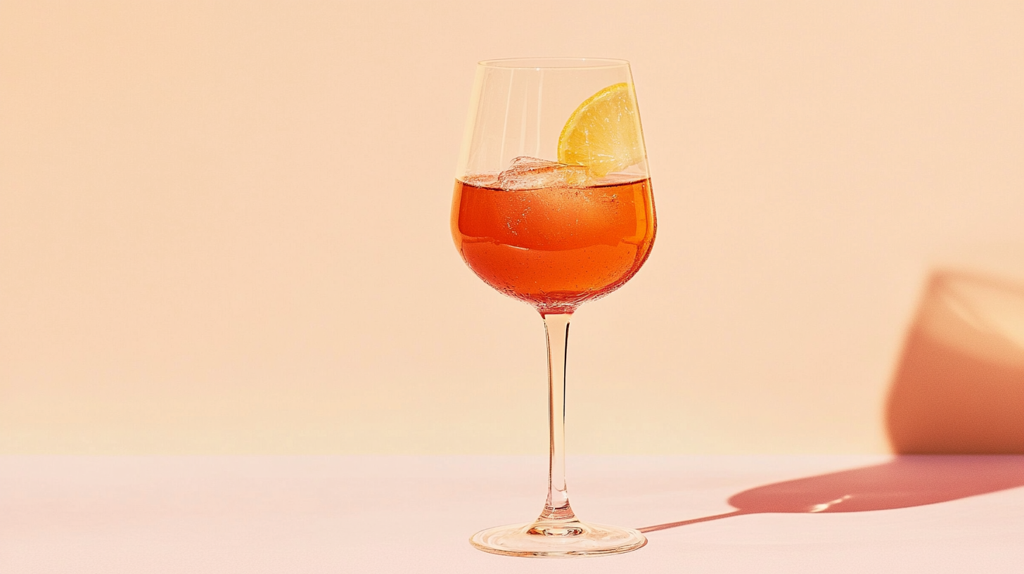 Ein Campari Amalfi aus Campari und Bitter Lemon.