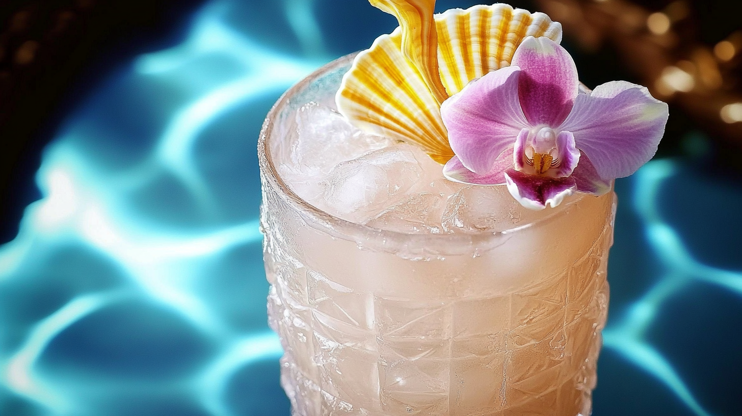 Ein Humuhumunukunukuapua'a Cocktail mit Gin, Orgeat, Peychaud's Bitters, Zitronensaft und Ananassaft.