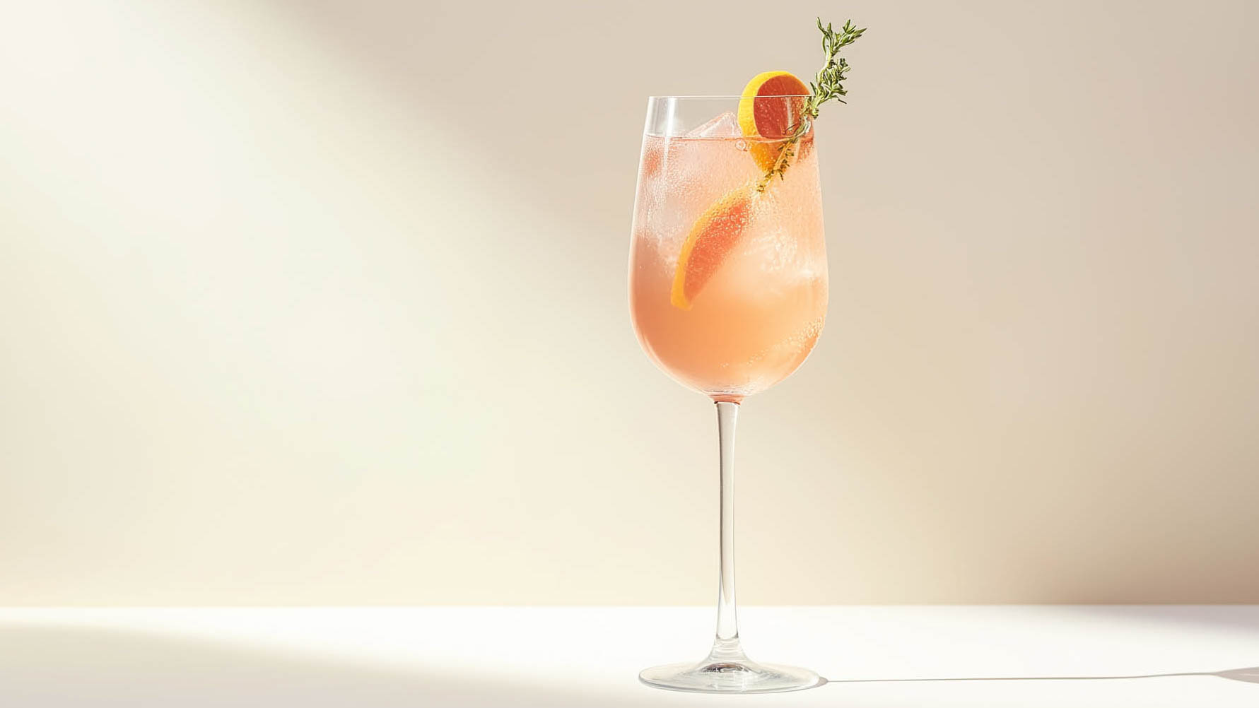 Ein Sarti Spritz mit Sarti Rosa, Prosecco und einem Spritzer Soda.