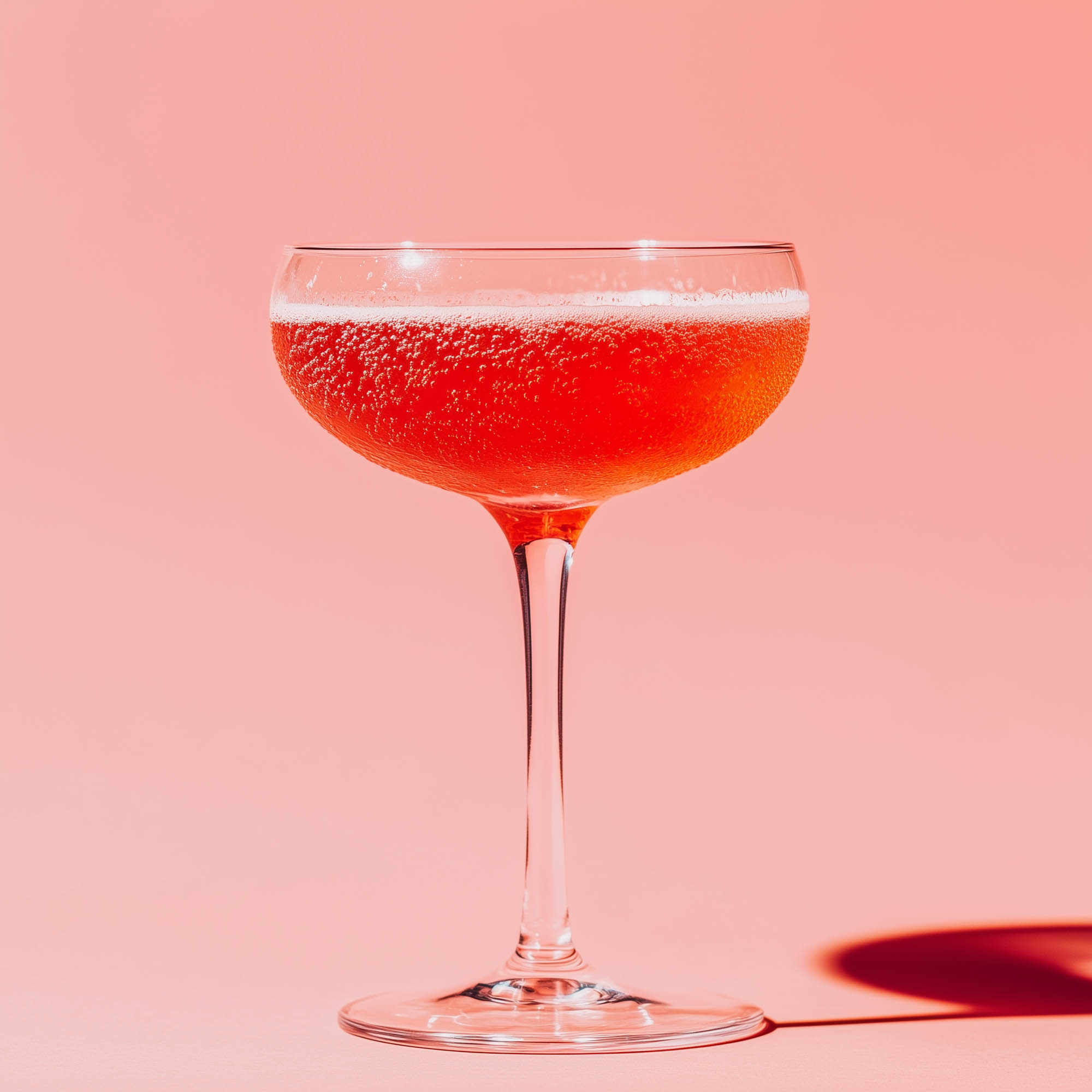 Ein Campari Shakerato Cocktail.