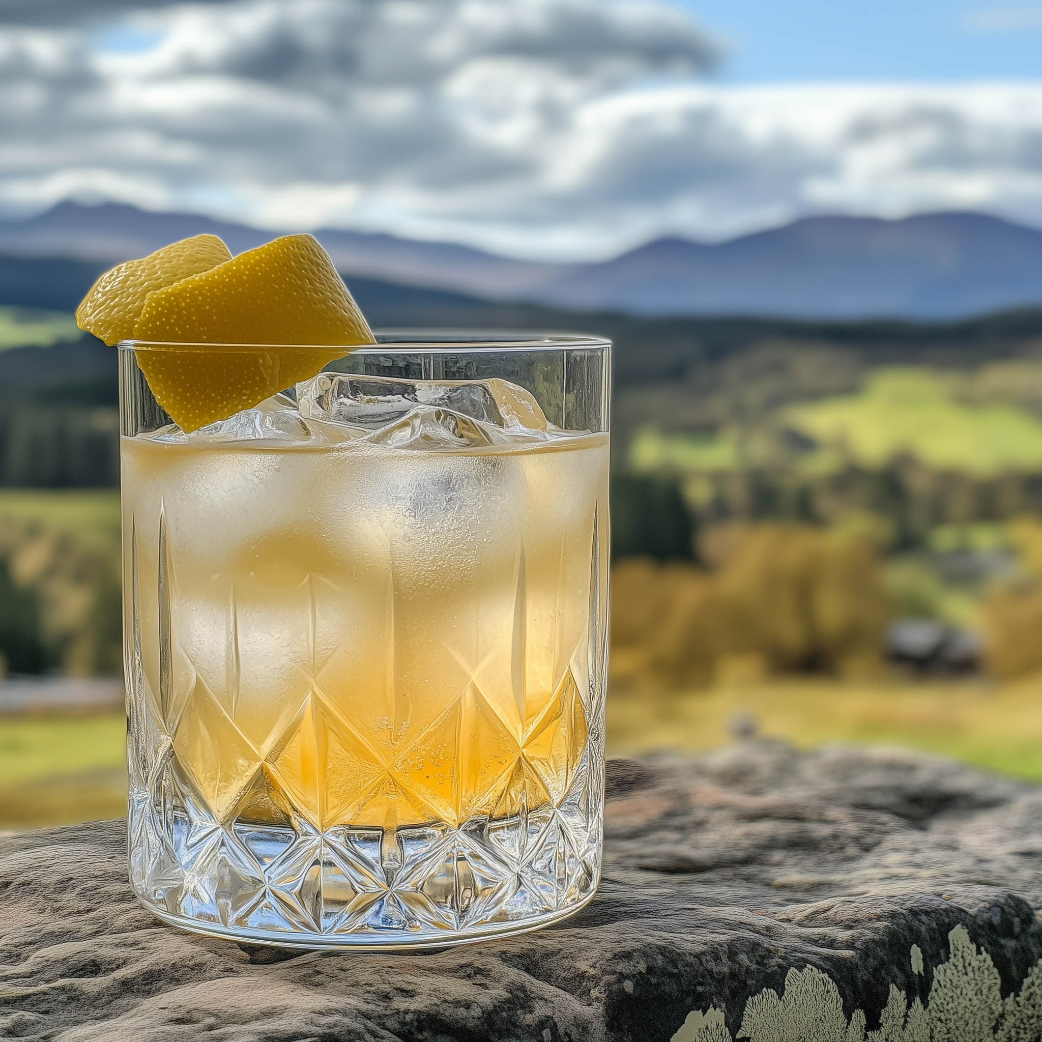 Ein Padovani Spritz Cocktail in freier Natur.