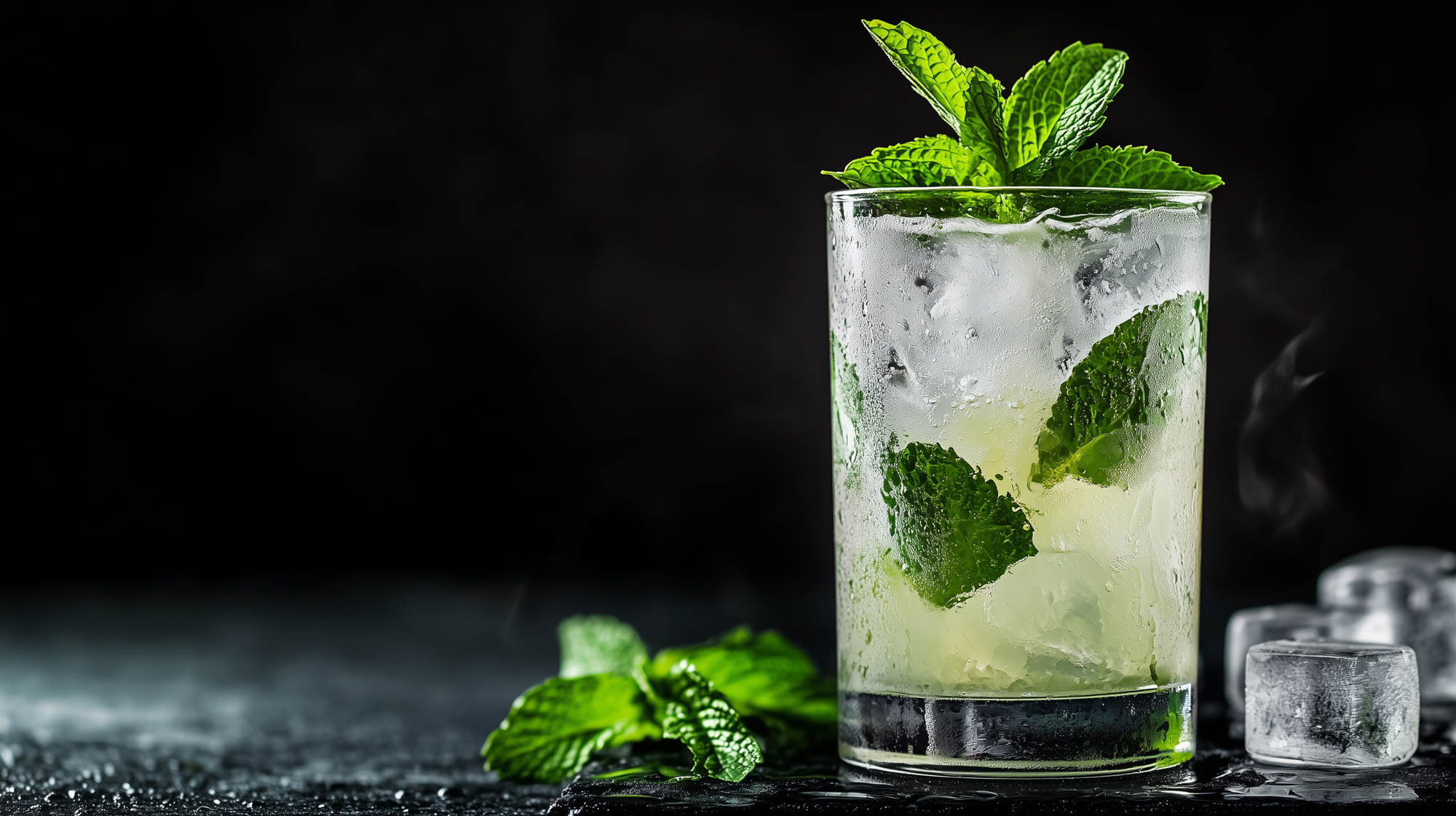 Ein Gin Gin Mule mit Gin, Ginger Beer, Minze, Zuckersirup und Limettensaft.